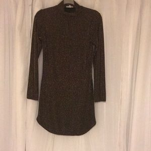 Black and gold dress